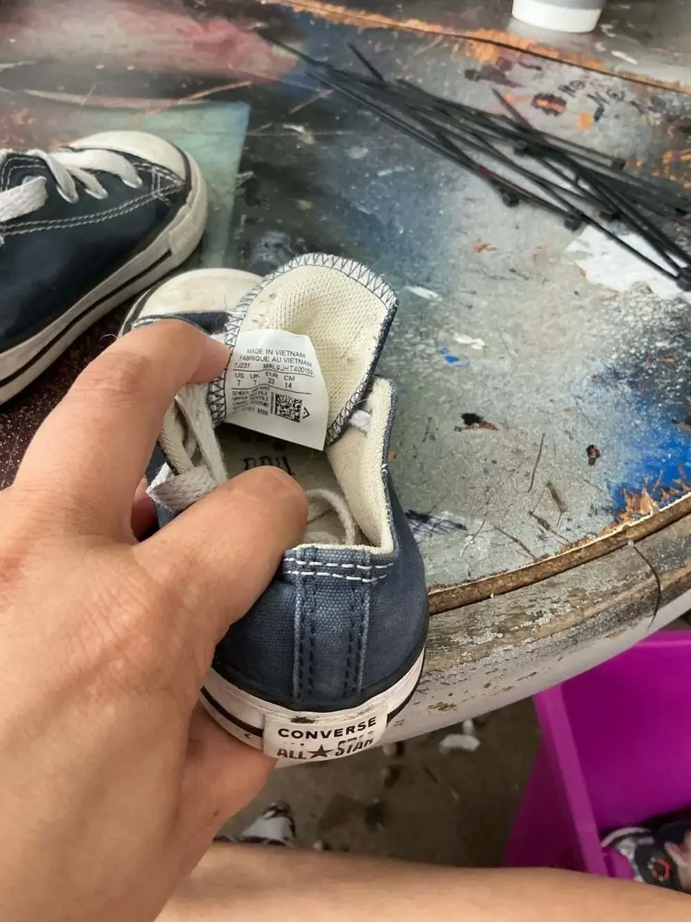 Converse Chuck Taylor All Star Low Top Navy Canvas Toddler Shoes Size 7